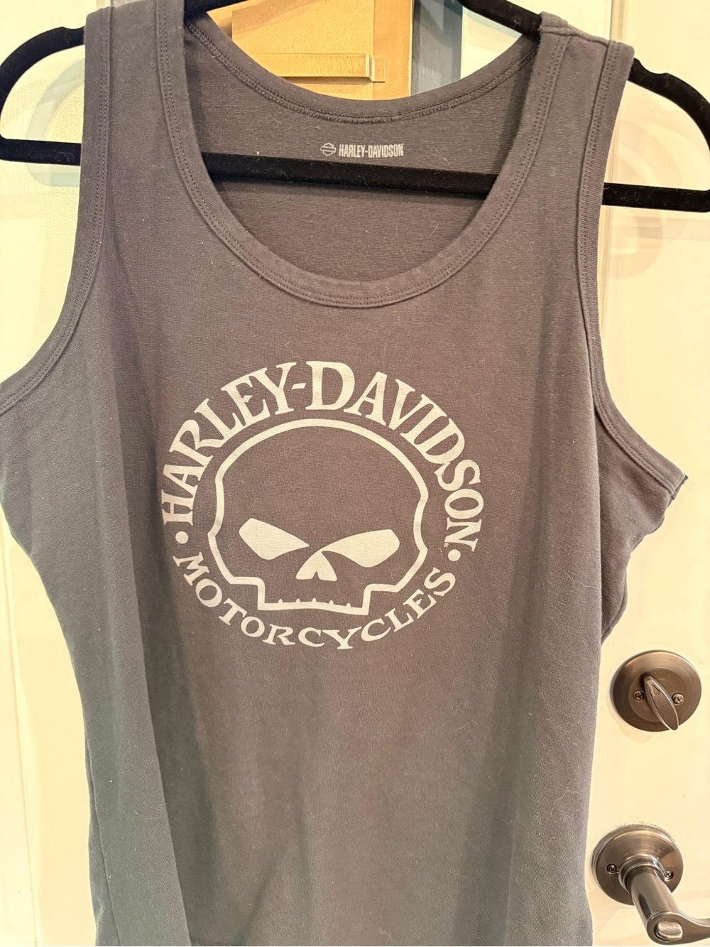 Harley-Davidson Black Sleeveless Tank with Skull Graphic
